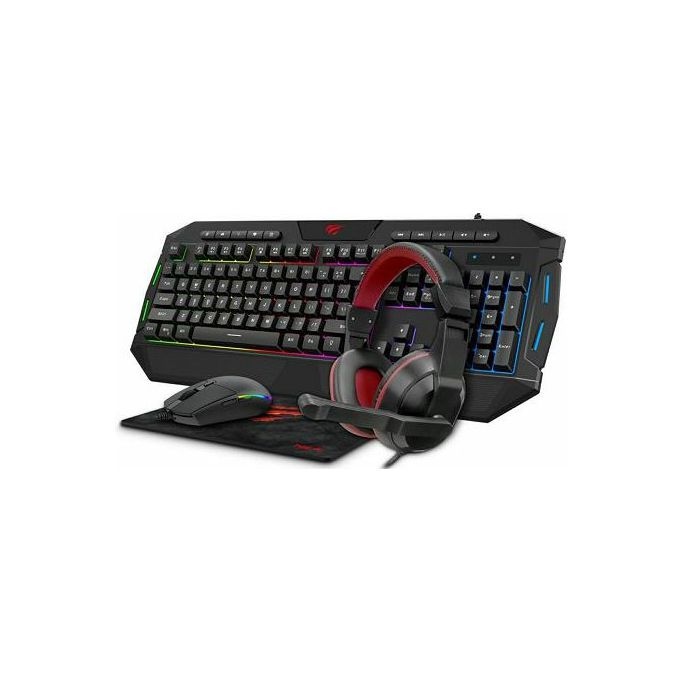 Havit Gamenote žični komplet KB501CM Gaming 4u1 tipkovnica/miš/podloga/slušalice - Slika 1