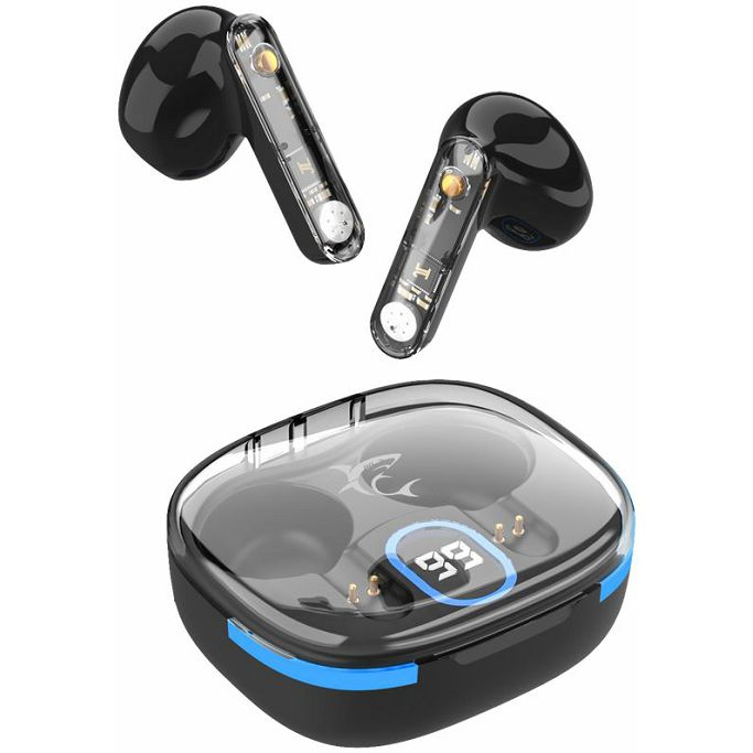 White Shark slušalice GEB-TWS37 HYPERBEAT, Bluetooth, crne - Slika 1