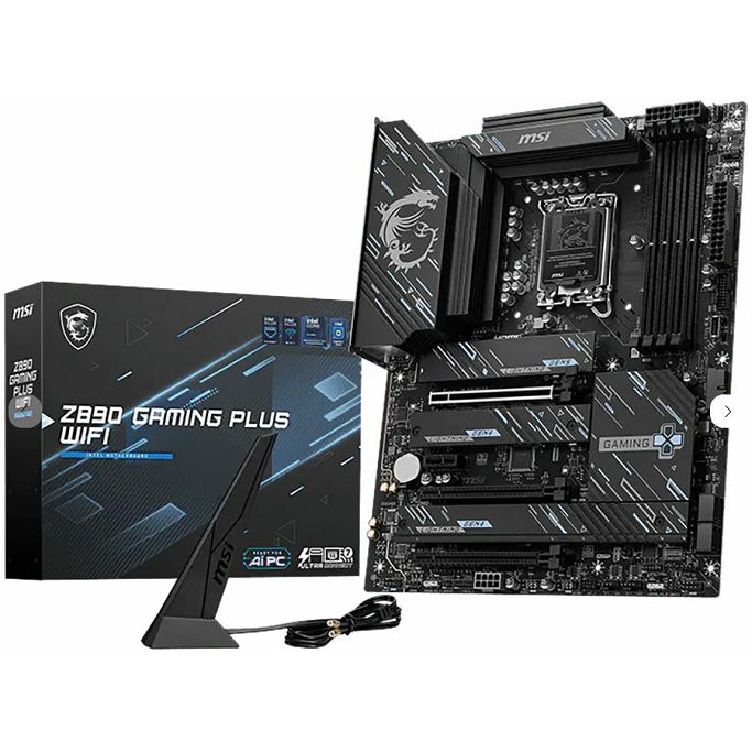 MSI Z890 Gaming Plus WIFI, Intel Z890, LGA 1851, DDR5, ATX, 7E34-002R - Slika 1