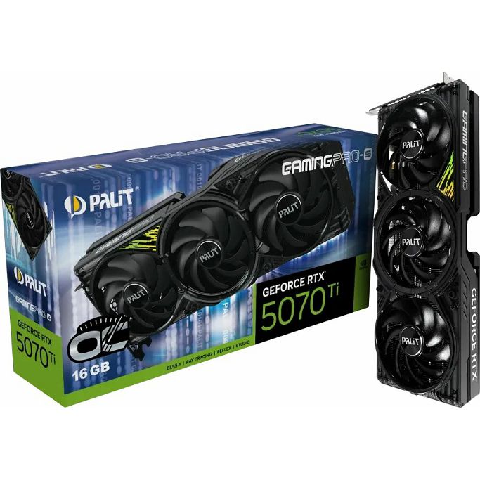 Palit RTX5070Ti GamingPro-S OC, 16GB GDDR7, NVIDIA GeForce, NE7507TS19T2-GB2031U - Slika 1