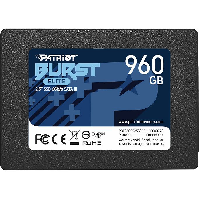 Patriot SSD 960GB Burst Elite 2.5" SATA, PBE960GS25SSDR - Slika 1