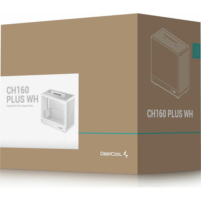 DeepCool Mini-ITX CH160 PLUS WH, Mini-ITX, Tempered glass, White, R-CH160-WHNGM0-G - Slika 11