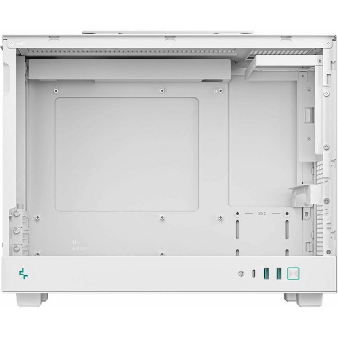 DeepCool Mini-ITX CH160 PLUS WH, Mini-ITX, Tempered glass, White, R-CH160-WHNGM0-G - Slika 4