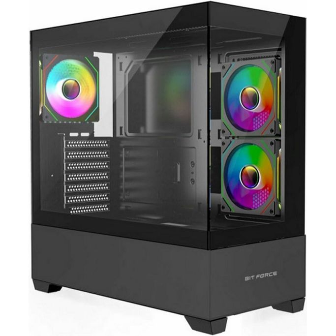 Bit Force Midi Tower SPARK ARGB-TG3, ARGB, Gaming Black - Slika 1