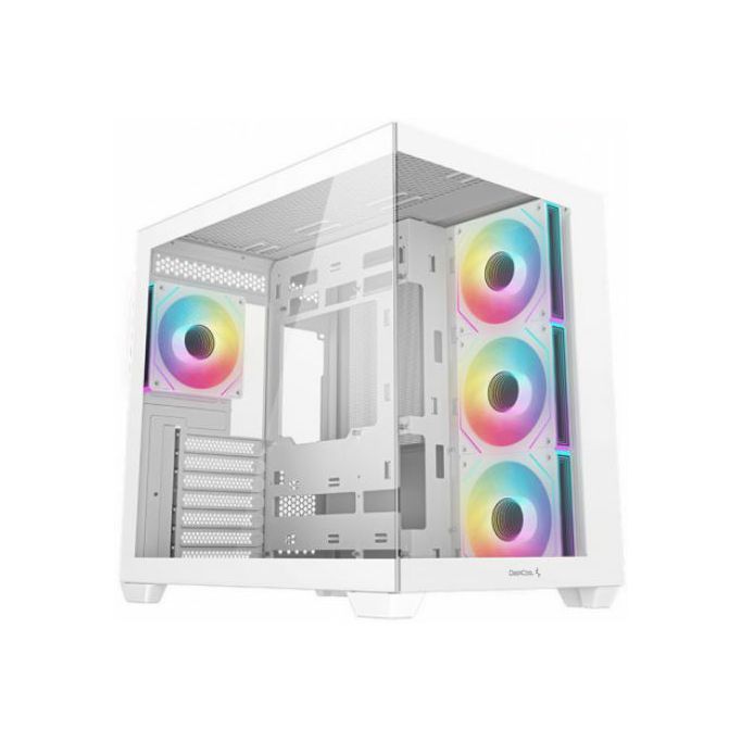 DeepCool Midi Tower CG530 4F WH, ATX, ARGB, Tempered glass, White, R-CG530-WHADA4-G-1 - Slika 1