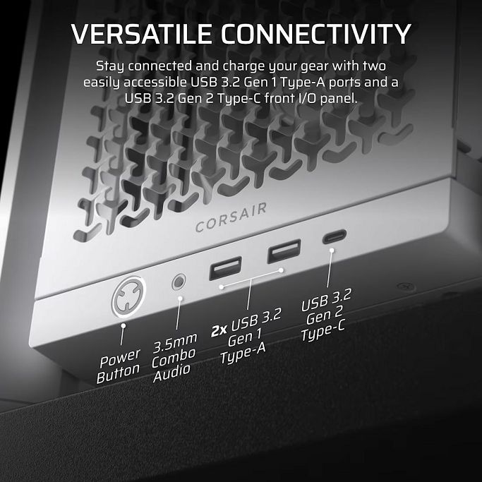 Corsair Midi Tower Frame 4000D RS, glass window, White, CC-9011313-WW - Slika 18