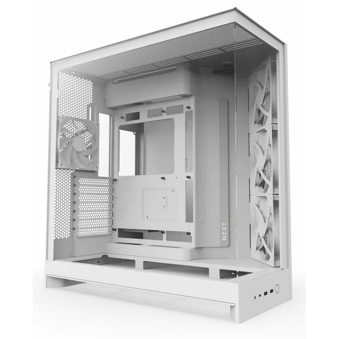 NZXT Midi Tower H9 Flow (2025) White Window, CM-H92FW-01 - Slika 3