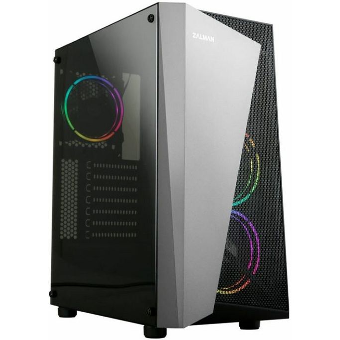 Zalman Midi Tower S4 plus, acrylic window, RGB Black