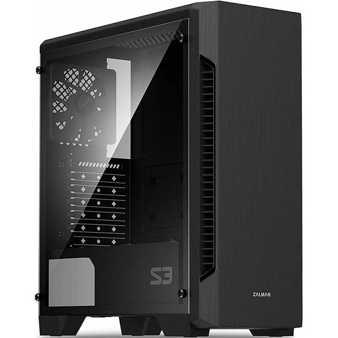 Zalman Midi Tower S3 Tempered Glass window Black