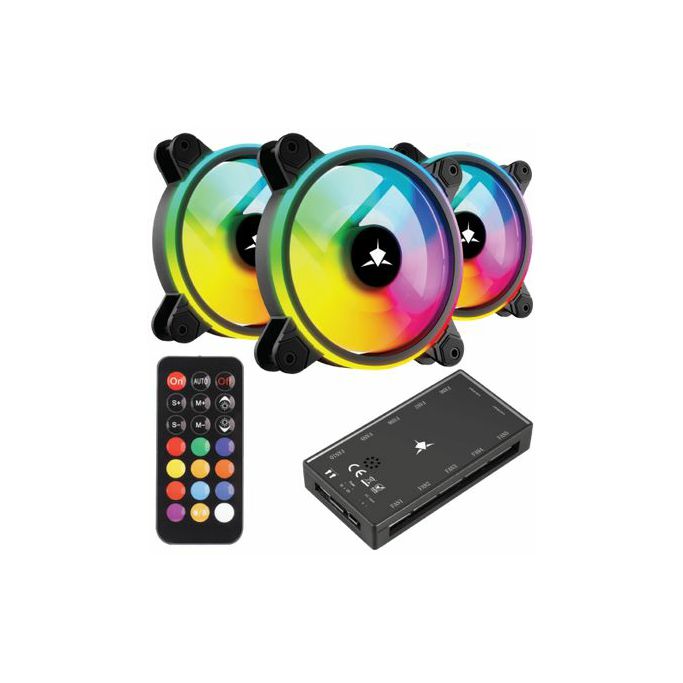 White Shark ventilator 120mm GCF-S028-004 NEBULA-2 - ARGB KIT, 3-Pack - Slika 1