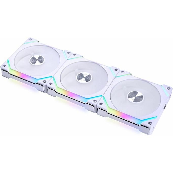 Lian Li ventilator 120mm UNI FAN SL120 V2 RGB PWM, 3-pack + kontroler, White, UF-SL120V2-3W - Slika 1