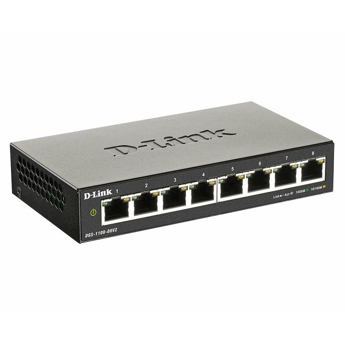 D-Link Switch DGS-1100-08V2, 8-Port Gigabit Smart Managed, Desktop, DGS-1100-08V2/E - Slika 1