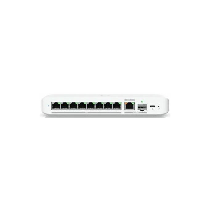 Ubiquiti Switch USW-Flex-2.5G-8, 8-port 2.5 GbE switch with a 10 GbE RJ45/SFP+ combination uplink port that can be powered with a USB-C or PoE+ adapter - Slika 1