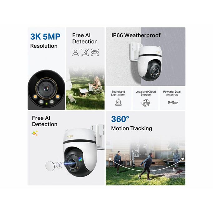 TP-Link Wi-Fi Camera Tapo C530WS 3K, Outdoor Pan/Tilt Security Camera, LAN - Slika 5