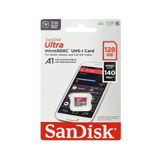 SD micro 128GB Sandisk Ultra, 140MB/s, SDSQUAB-128G-GN6MN - Slika 3