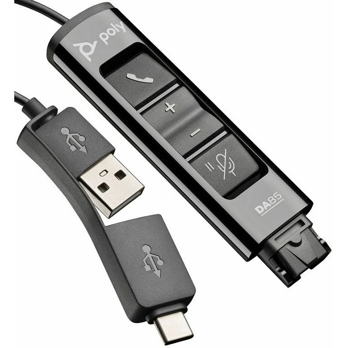Adapter Poly DA85 Wideband QD na USB adapter, USB-A, USB-C, 786C7AA - Slika 1