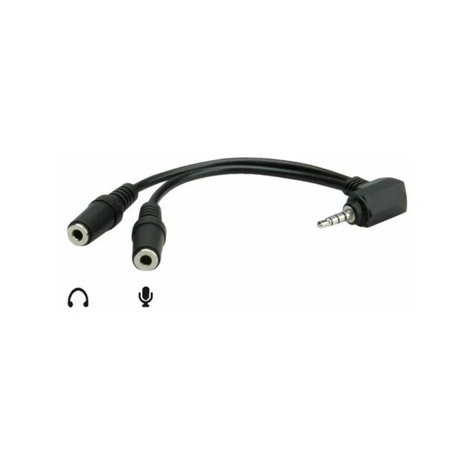 Adapter 3.5mm (M)/2x3.5mm (Ž) 0.15m, Headset adapter, Roline, 11.09.4441 - Slika 1