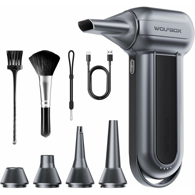 WOLFBOX MF100 Compressed Air Duster, 150000 rpm, Super Power Cordless Air Duster - Slika 3