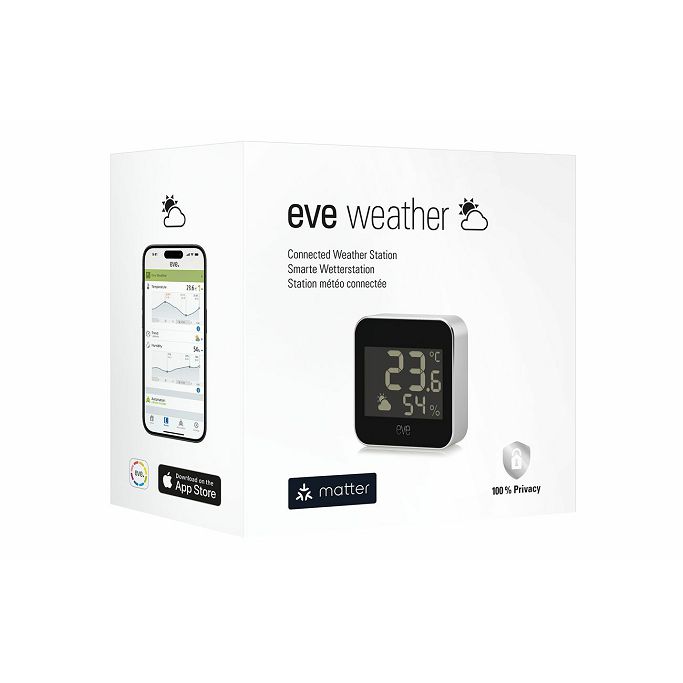 Pametna vremenska stanica Eve Weather, vanjska IPX4, siva (Apple Homekit compatible) - Slika 4