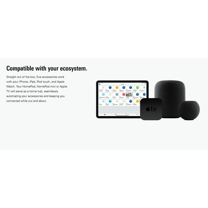 Pametni produžni kabel Eve Energy Strip, 3 utičnice sa prednaponskom zaštitom, sivi (Apple Homekit) - Slika 6