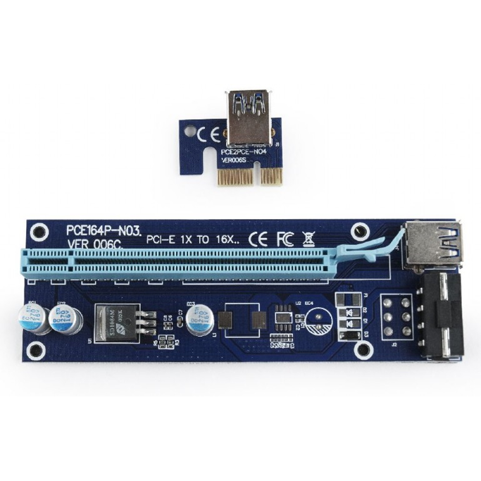 Adapter Extender Riser Gembird PCI-Express riser add-on card, PCI-ex 6-pin power connector (ver.006c) - Slika 1