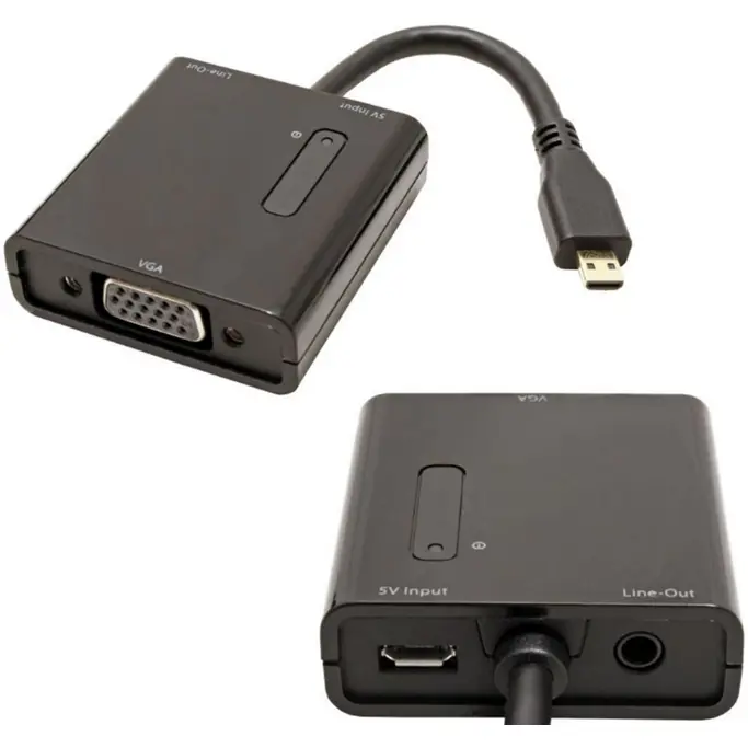 Adapter HDMI micro (M)/VGA (Ž), 0.15m, Roline, 12.99.3118 - Slika 1
