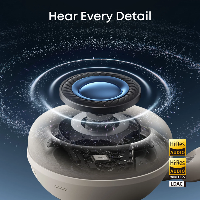 Anker bežične slušalice Soundcore Space 2, Naglavne, Bluetooth, White, D1402G21 - Slika 3