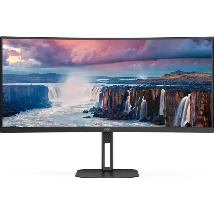 AOC CU34V5C 34", WQHD, VA, 100Hz, HDMI, DP, USB Hub, USB-C, PD 65W, zvučnici, zakrivljeni 1500R - Slika 1
