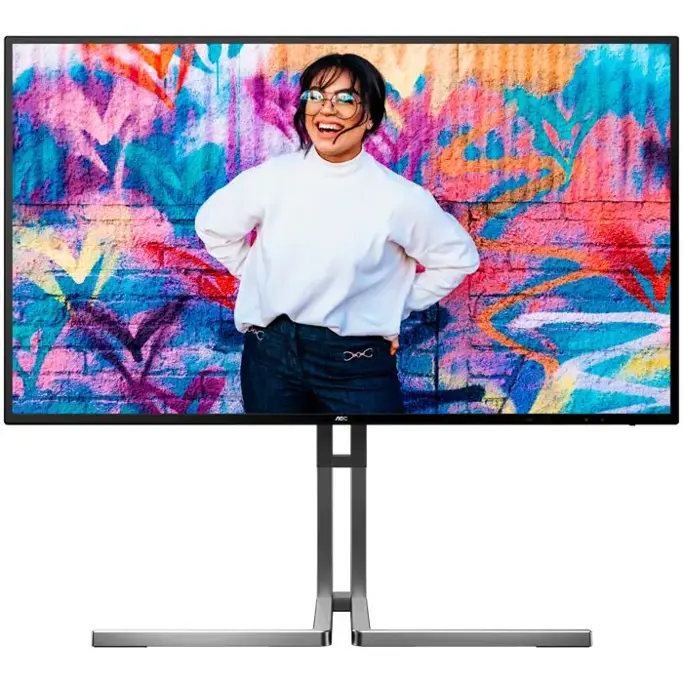 AOC Q27U3CV 27", QHD, IPS QD, 75Hz, HDMI, DP, 2xUSB-C, PD 96W, RJ45, Calman ready, zvučnici - Slika 1