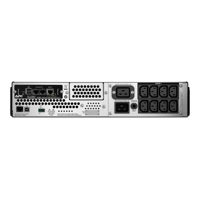 APC Smart-UPS SMT3000RMI2UNC, 3kVA/2.7kW, 8x C13, 1x C19, Rackmount 2U + AP9631 Network Card - Slika 2
