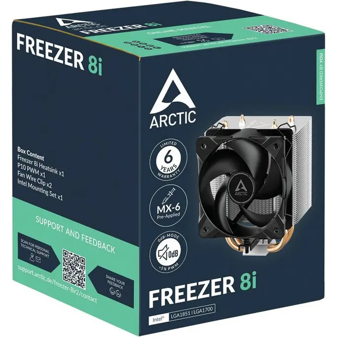 Arctic cooler Freezer 8i, Intel LGA1700/LGA1851, 100mm, ACFRE00190A - Slika 3