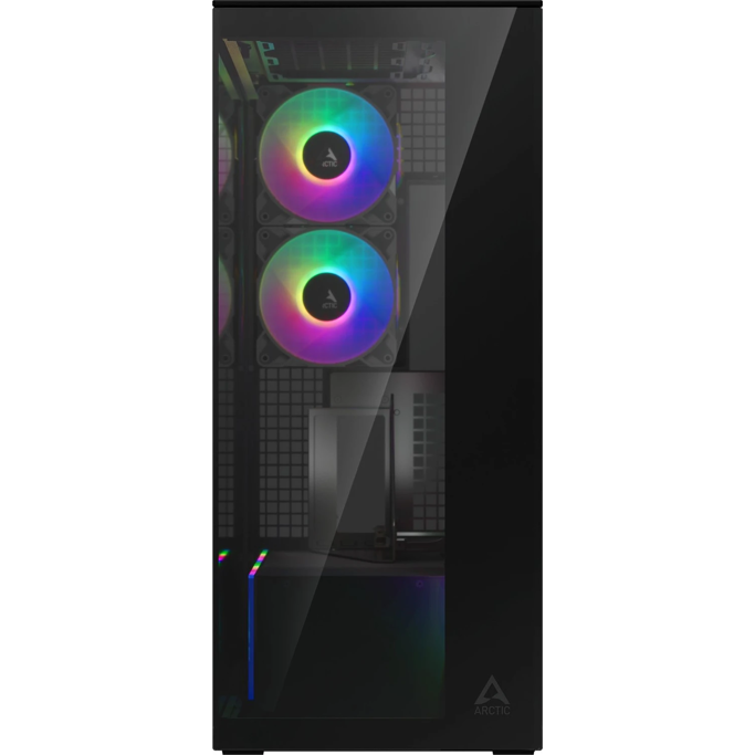 Arctic Midi Tower Xtender VG, Mirror Glass, Black, GPU vertical mount, 5xARGB ventilators, ACPCC00019A - Slika 3