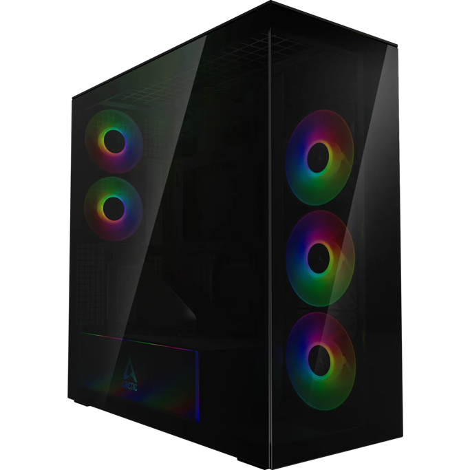 Arctic Midi Tower Xtender VG, Tinted Glass, Black, GPU vertical mount, 5xARGB ventilators, ACPCC00016A - Slika 1