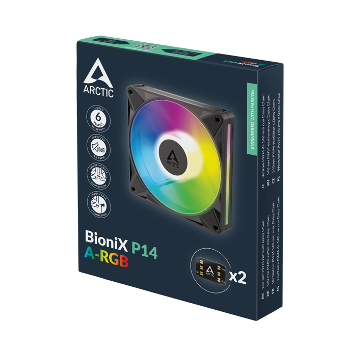 Arctic ventilator 140mm BioniX P14 A-RGB Black, ACFAN00339A - Slika 4