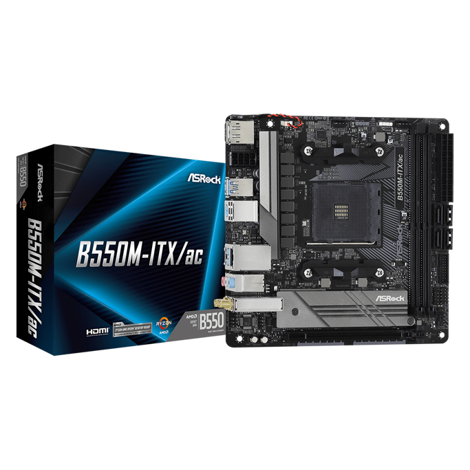 ASRock B550M-ITX/AC, AMD B550, AM4, DDR4, Mini-ITX, 90-MXBDH0-A0UAYZ - Slika 1
