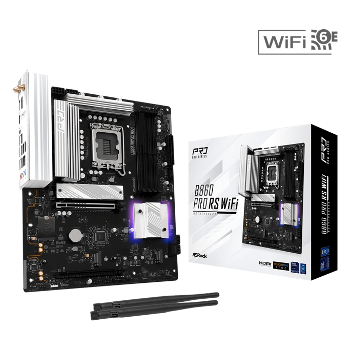 ASRock B860 Pro RS WIFI, Intel B860, LGA 1851, DDR5, ATX, 90-MXBRK0-A0UAYZ - Slika 1