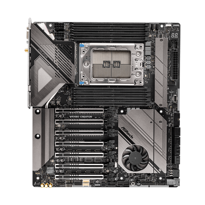 ASRock WRX80 Creator WRX8 R2.0 , 8xDDR4 2x10G LAN retail, 90-MXBKH0-A0UAYZ - Slika 2