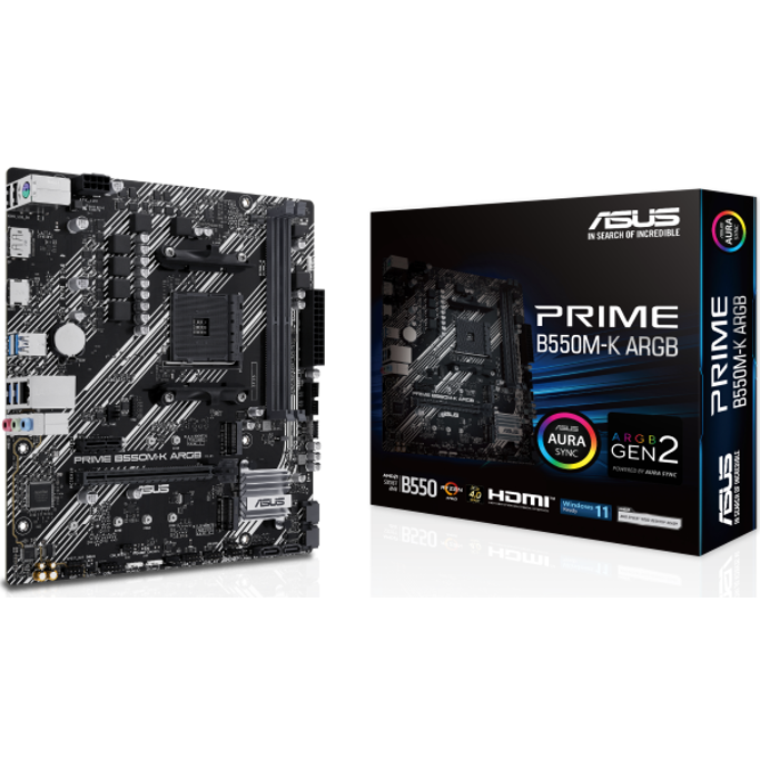 Asus Prime B550M-K ARGB, AMD B550, AM4, DDR4, mATX, 90MB1GC0-M0EAY0 - Slika 1