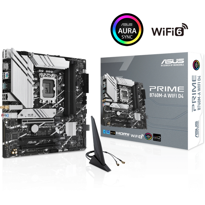 Asus Prime B760M-A WIFI D4, Intel B760, LGA 1700, DDR4, mATX, 90MB1CX0-M0EAY0 - Slika 1