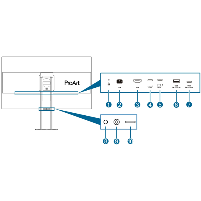 ASUS ProArt OLED PA32UCDM 32", 4K UHD, QD-OLED, 240Hz, HDMI, USB Hub, USB-C, Thunderbolt, PD 96W, zvučnici, 90LM03HE-B01K70 - Slika 8