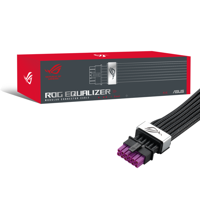 ASUS ROG Equalizer, 12V-2x6 PCIe Premium Power Cable, 1x PCIe 16-pin, 750mm, 90YE00BN-B0QA00 - Slika 2