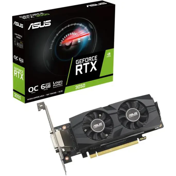 Asus RTX3050 OC, RTX3050-O6G-LP-BRK, 6GB GDDR6, NVIDIA GeForce, 90YV0KQ0-M0NA00 - Slika 2