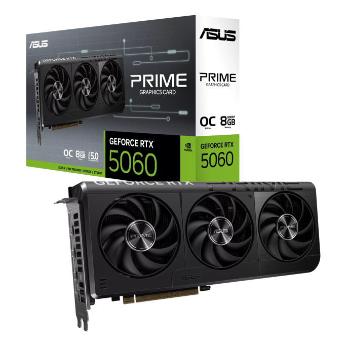 ASUS RTX5060 OC, PRIME-RTX5060-O8G, 8GB GDDR7, NVIDIA GeForce, 90YV0N10-M0NA00 - Slika 1
