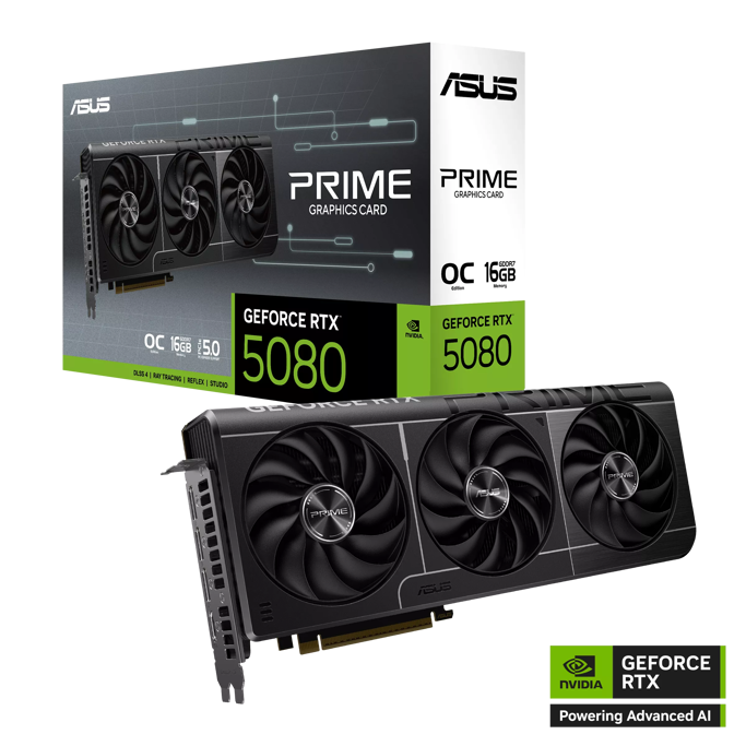 ASUS RTX5080 OC, PRIME-RTX5080-O16G, 16GB GDDR7, NVIDIA GeForce, 90YV0LX0-M0NA00 - Slika 1