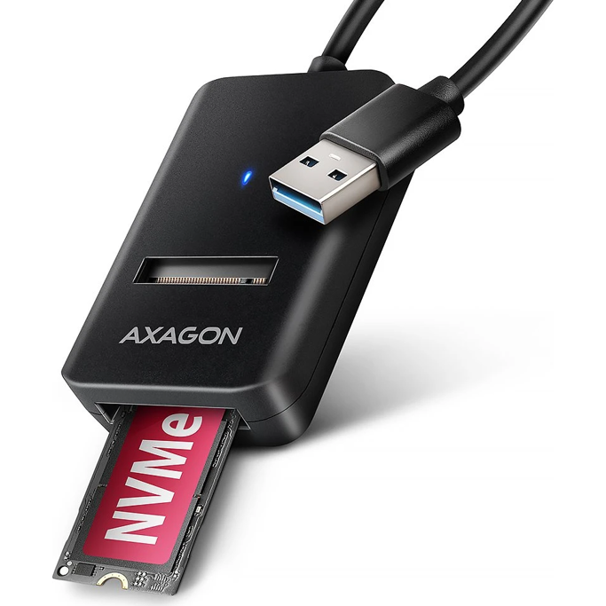 Axagon M.2 NVMe/SATA SSD Adapter, USB-A 10Gbps, ADM2-AM - Slika 1