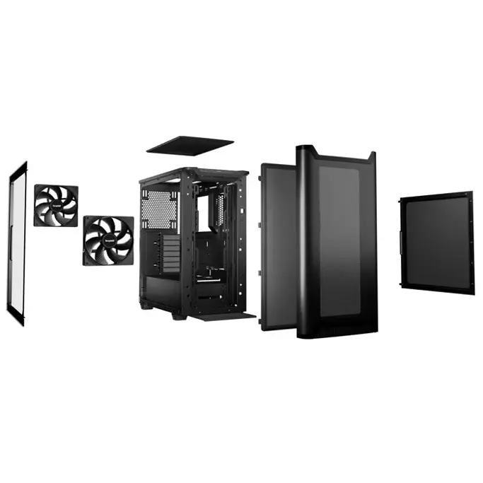 Be quiet! Midi Tower Pure Base 501 Airflow Black, glass window, noise-insulated, BGW74 - Slika 3