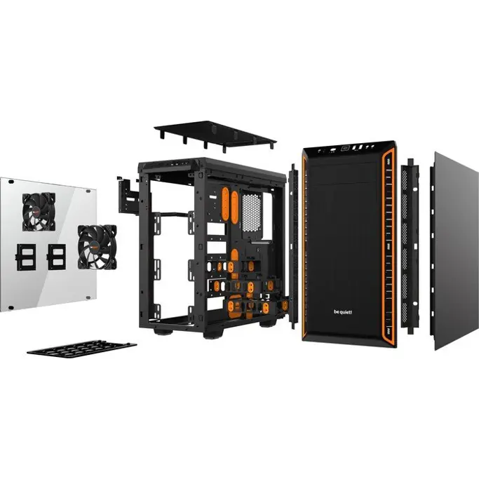 Be quiet! Midi Tower Pure Base 600 Orange, glass window, noise-insulated, BGW20 - Slika 12