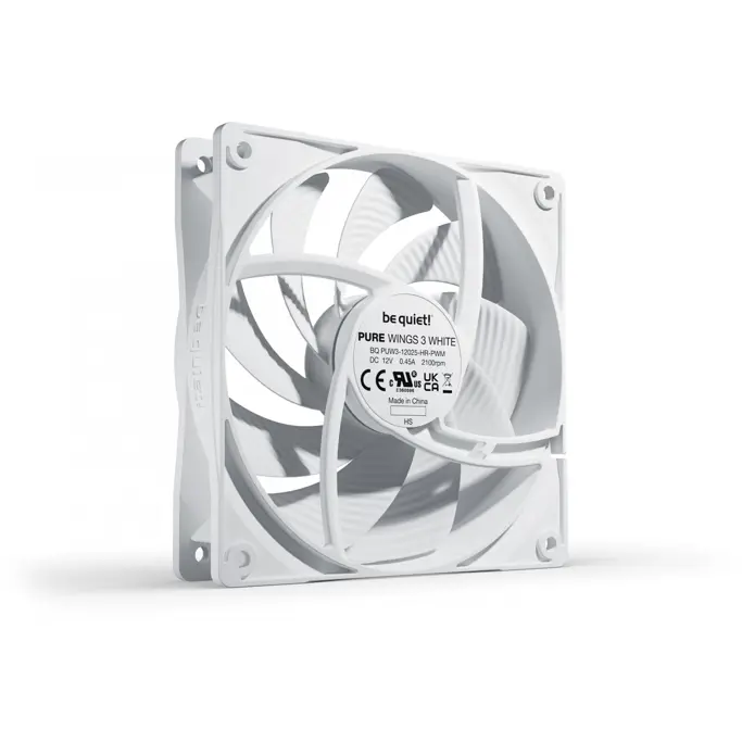 Be Quiet! ventilator 120mm Pure Wings 3 PWM High-Speed, White, BL111 - Slika 3