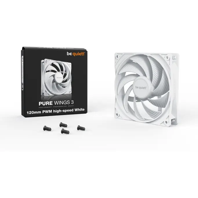 Be Quiet! ventilator 120mm Pure Wings 3 PWM High-Speed, White, BL111 - Slika 4