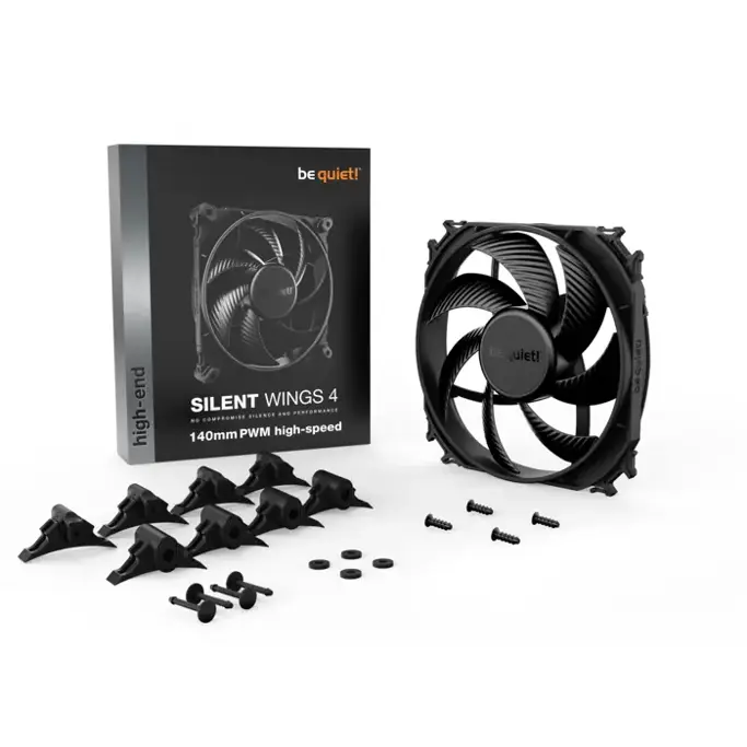 Be Quiet! ventilator 140mm Silent Wings 4 PWM High-Speed, Black, BL097 - Slika 8